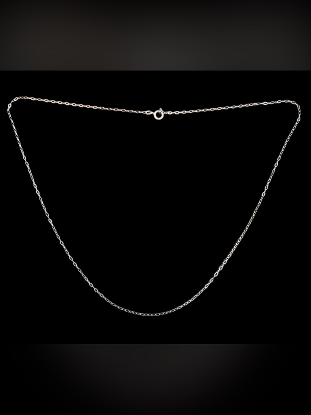 Sterling Silver Fine (1 mm) Cable-Link 18” Chain Necklace - Silver
